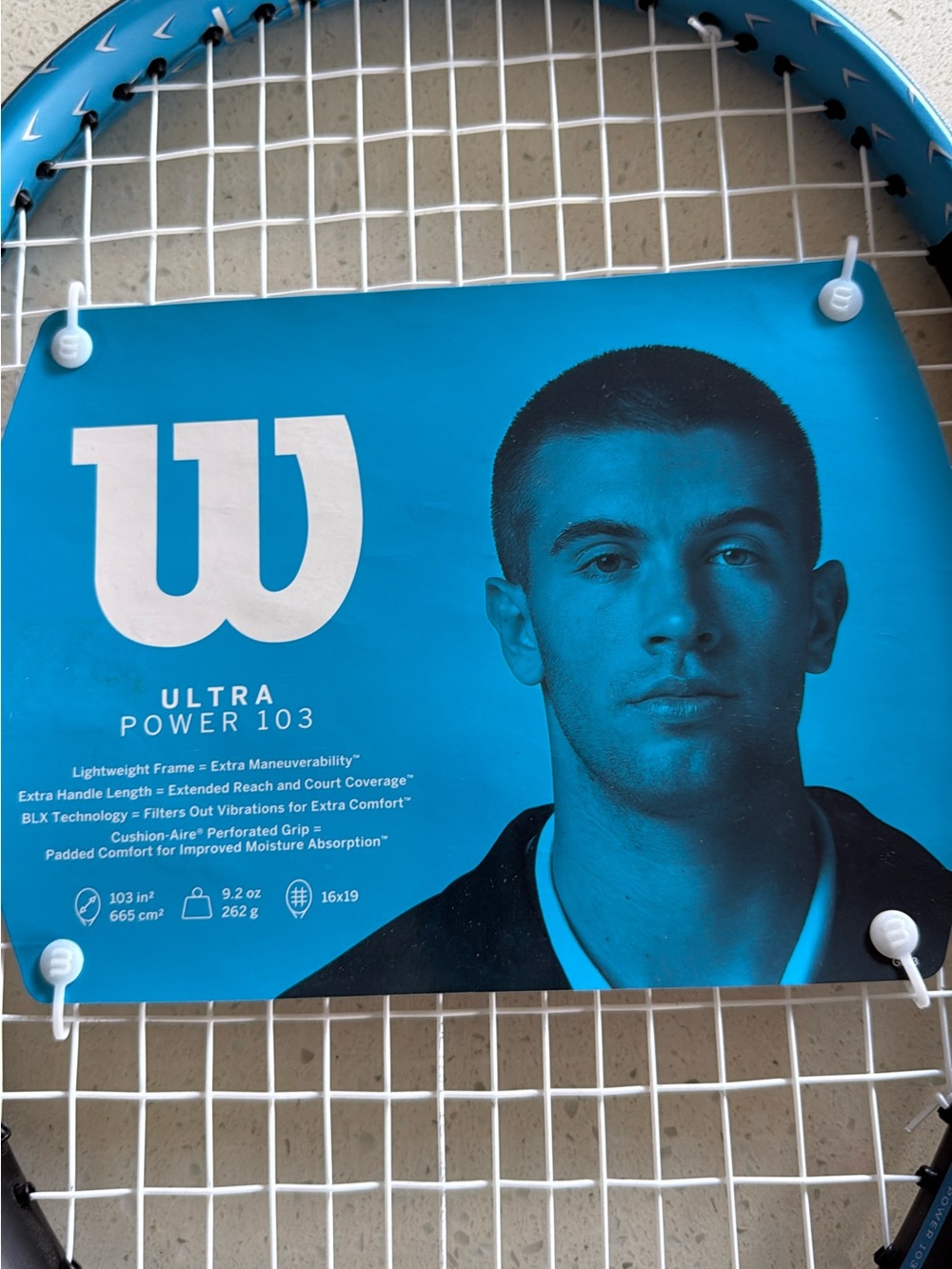 Wilson Blue Ultra Power 103 Tennis Graphic Wall Art